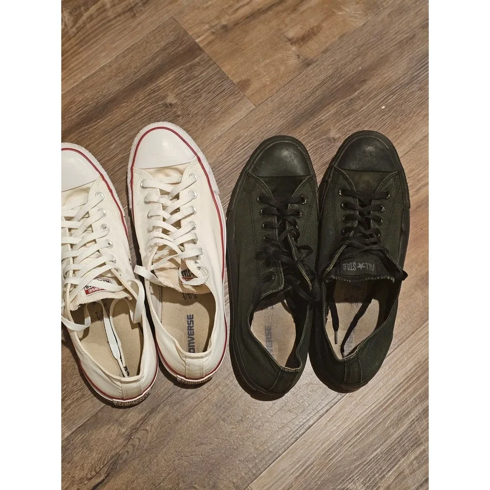 Converse Chuck Taylor All Star Low Top Sneakers Bundle White Black Mens 13 M7652 - Picture 7 of 11